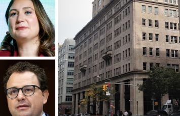 Anthropic President Daniela Amodei (top), CEO Dario Amodei, and 330 Hudson Street.