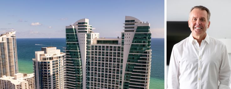 The Diplomat Beach Resort in Hollywood, Fla., and Trinity Investment's Seah Hehir.