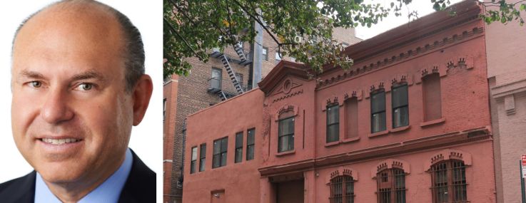 ABS Real Estate Partners's Greg Schenker and the rear side of 515 West 57th Street.