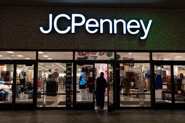 Customers walk out of a JCPenney department store at Fashion Valley shopping mall in San Diego.