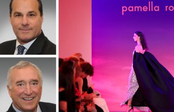 Resolution Real Estate's Jeffrey Zund (top) and Steven Pressler, and one of Pamella Roland's runway shows.