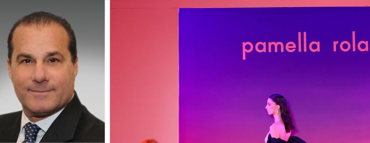 Resolution Real Estate's Jeffrey Zund (top) and Steven Pressler, and one of Pamella Roland's runway shows.