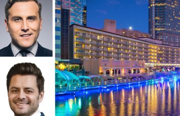 Newmark's Jordan Roeschalub (top) and Nick Scribani, and the Hotel Cala in Tampa, Fla.