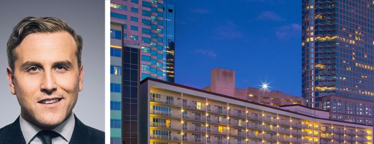 Newmark's Jordan Roeschalub (top) and Nick Scribani, and the Hotel Cala in Tampa, Fla.