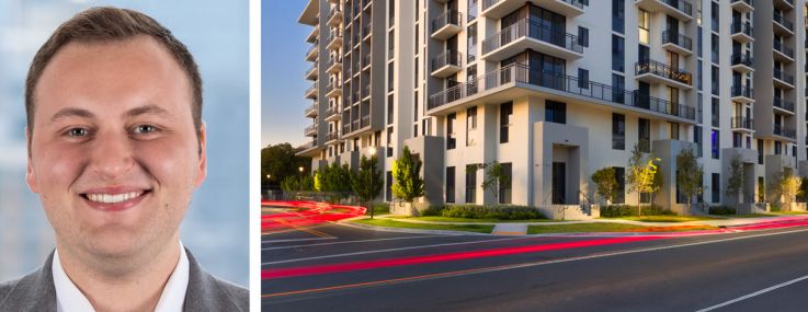 Dwight Capital's Keith Hoffman (top) and Aaron Kirshtein and a rendering of Gardens Residences in North Miami, Fla.