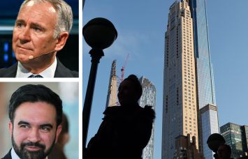 Citadel's Ken Griffin (top), Mayor Zohran Mamdani, and 220 Central Park South.