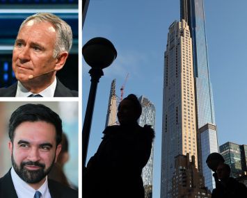 Citadel's Ken Griffin (top), Mayor Zohran Mamdani, and 220 Central Park South.