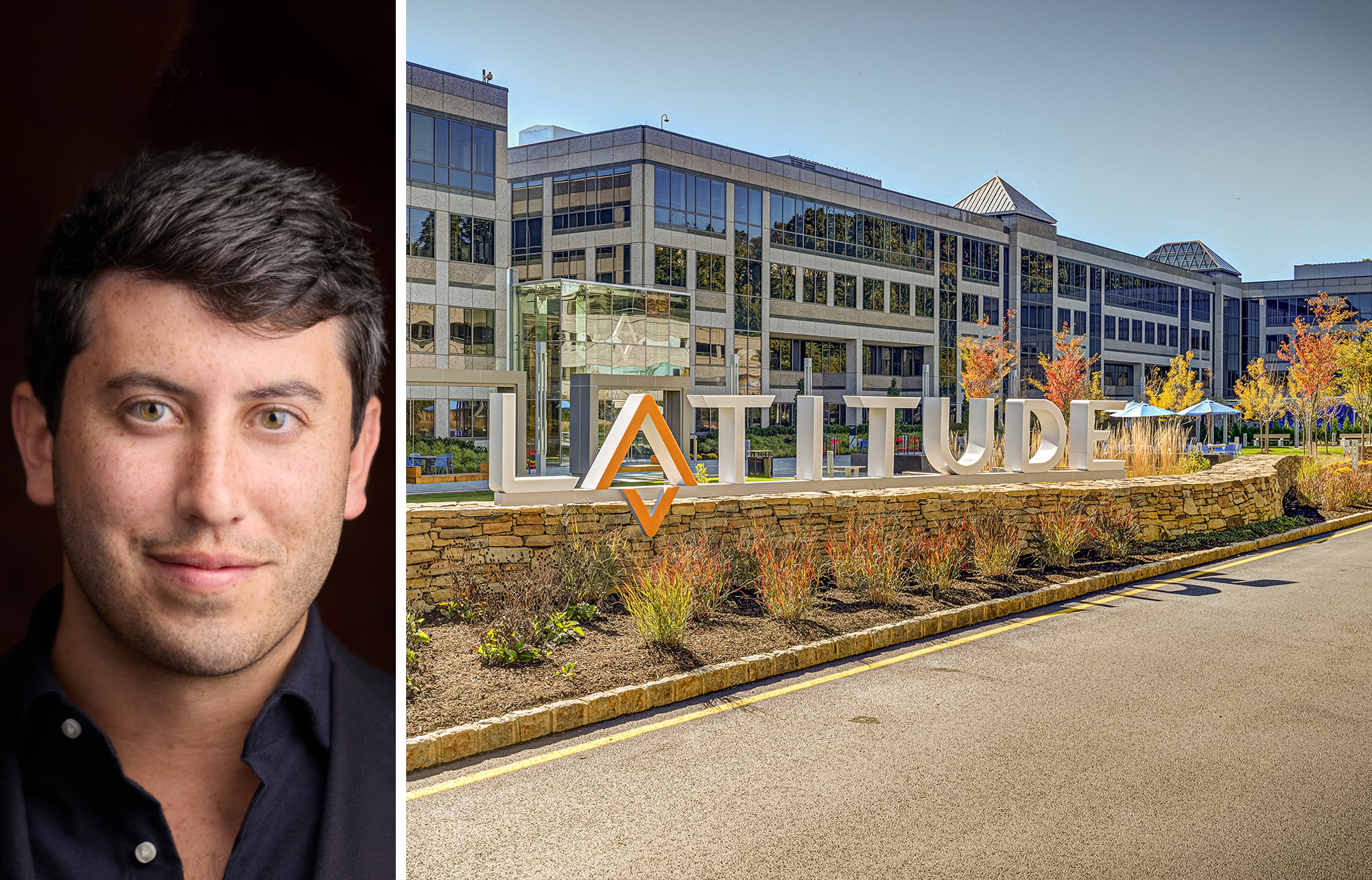 Oak Funding's Jeremy Levart and Latitude office complex in Parsippany, N.J.