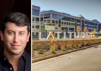 Oak Funding's Jeremy Levart and Latitude office complex in Parsippany, N.J.