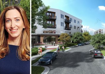 North Bridge's Laura Rappaport and a rendering of The Pike, a multifamily project in Nashville.