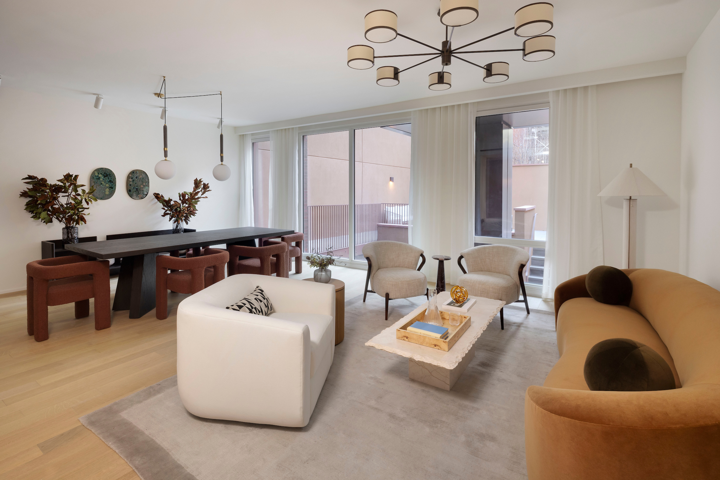 First floor main living area of 349 W 51st St #1D at Linden Lane.