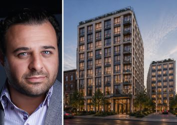 BridgeCity Capital's Louis Lebovits and a rendering of 1029 Dean Street and 1104 Pacific Street in Brooklyn.