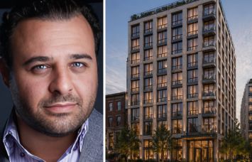BridgeCity Capital's Louis Lebovits and a rendering of 1029 Dean Street and 1104 Pacific Street in Brooklyn.