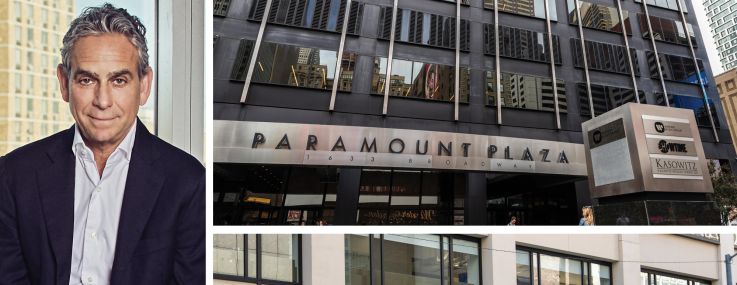 Rithm Capital's Michael Nierenberg, 1633 Broadway in New York (top) and One Market Plaza in San Francsico.