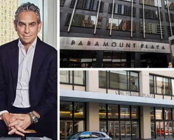 Rithm Capital's Michael Nierenberg, 1633 Broadway in New York (top) and One Market Plaza in San Francsico.