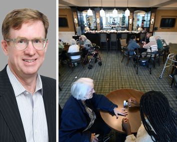 InvestCorp's Mike O'Brien and a senior living community.