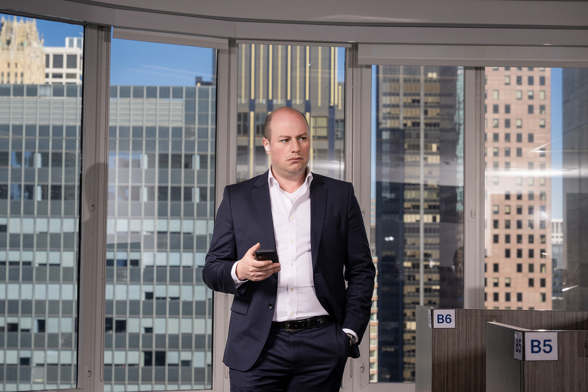 Morris Betesh at the Arrow Real Estate Advisors office in Manhattan.