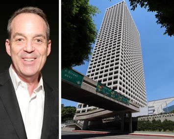 On Location's Paul Caine and Union Bank Plaza in Los Angeles.