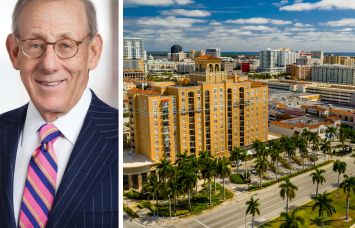 Related Ross's Stephen Ross and an aerial view of West Palm Beach, Fla.