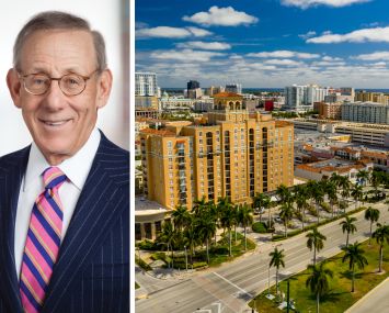 Related Ross's Stephen Ross and an aerial view of West Palm Beach, Fla.