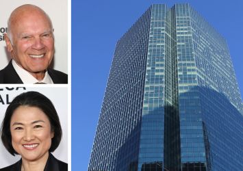 Vornado's Steven Roth (top), Closer Properties's Zhang Xin, and Park Avenue Plaza at 55 East 52nd Street.