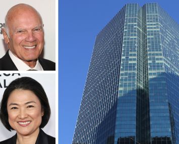 Vornado's Steven Roth (top), Closer Properties's Zhang Xin, and Park Avenue Plaza at 55 East 52nd Street.