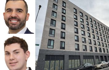RTL's Thomas Galo (top) and Matthew Knispel, and 589 Christopher Avenue, Brooklyn.