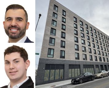 RTL's Thomas Galo (top) and Matthew Knispel, and 589 Christopher Avenue, Brooklyn.