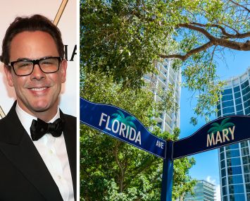 Whalou Properties's Timo Kipp and the corner of Florida Avenue and Mary Street in Coconut Grove, Fla.