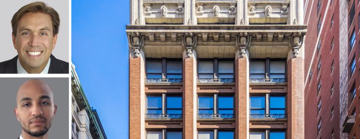 Lee & Associates's Todd Korren (top) and Noah Caspi (center), Newmark's Kenneth Kronstadt, and 149 West 36th Street.