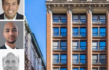 Lee & Associates's Todd Korren (top) and Noah Caspi (center), Newmark's Kenneth Kronstadt, and 149 West 36th Street.