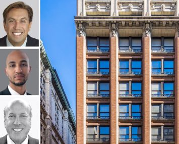 Lee & Associates's Todd Korren (top) and Noah Caspi (center), Newmark's Kenneth Kronstadt, and 149 West 36th Street.