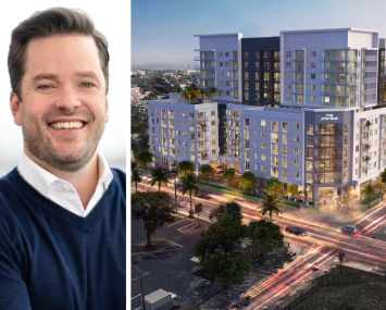 CedarSt co-founder and CEO Will Murphy, and a rendering of 745 North Andrews Avenue, Fort Lauderdale, Fla.