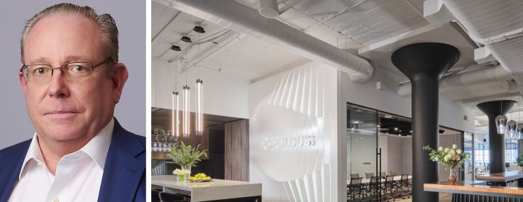 RXR's William Elder and Populous's New York office.