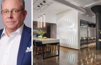 RXR's William Elder and Populous's New York office.