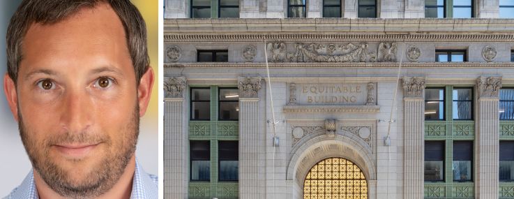 Savills's Zev Holzman and 120 Broadway.