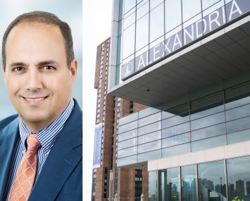 Alexandria Real Estate CEO Peter Moglia and Alexandria Center for Life Sciences.