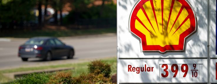 Gas prices are displayed in Brentwood, Tenn., on April 3.