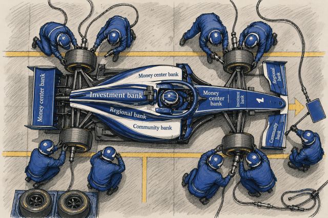 Pit stop, banking race car. Big banks flexed their muscle in 2025.