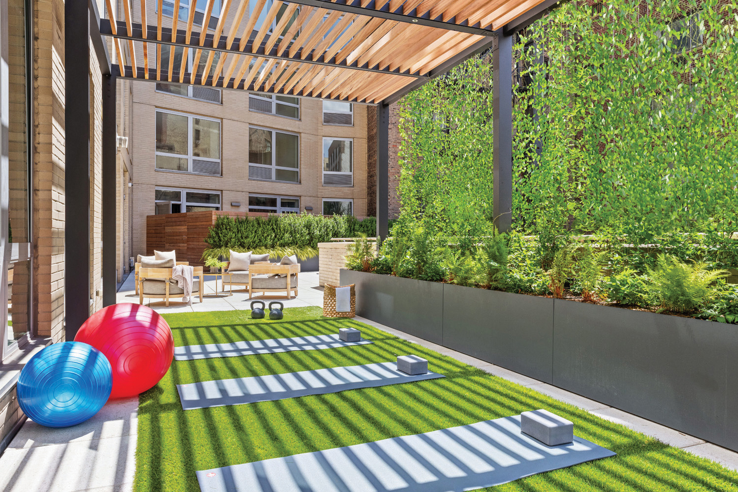 212 West 72nd Street fitness terrace.