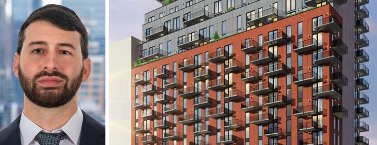 Dwight Capital's Adam Offman and 224 West 124th Street.