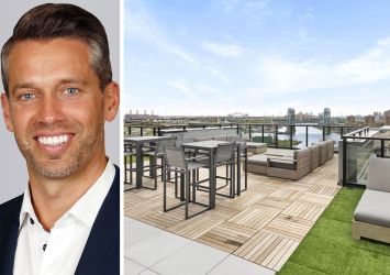 Cushman & Wakefield's Brad Domenico and 329 East 132nd Street in the South Bronx.