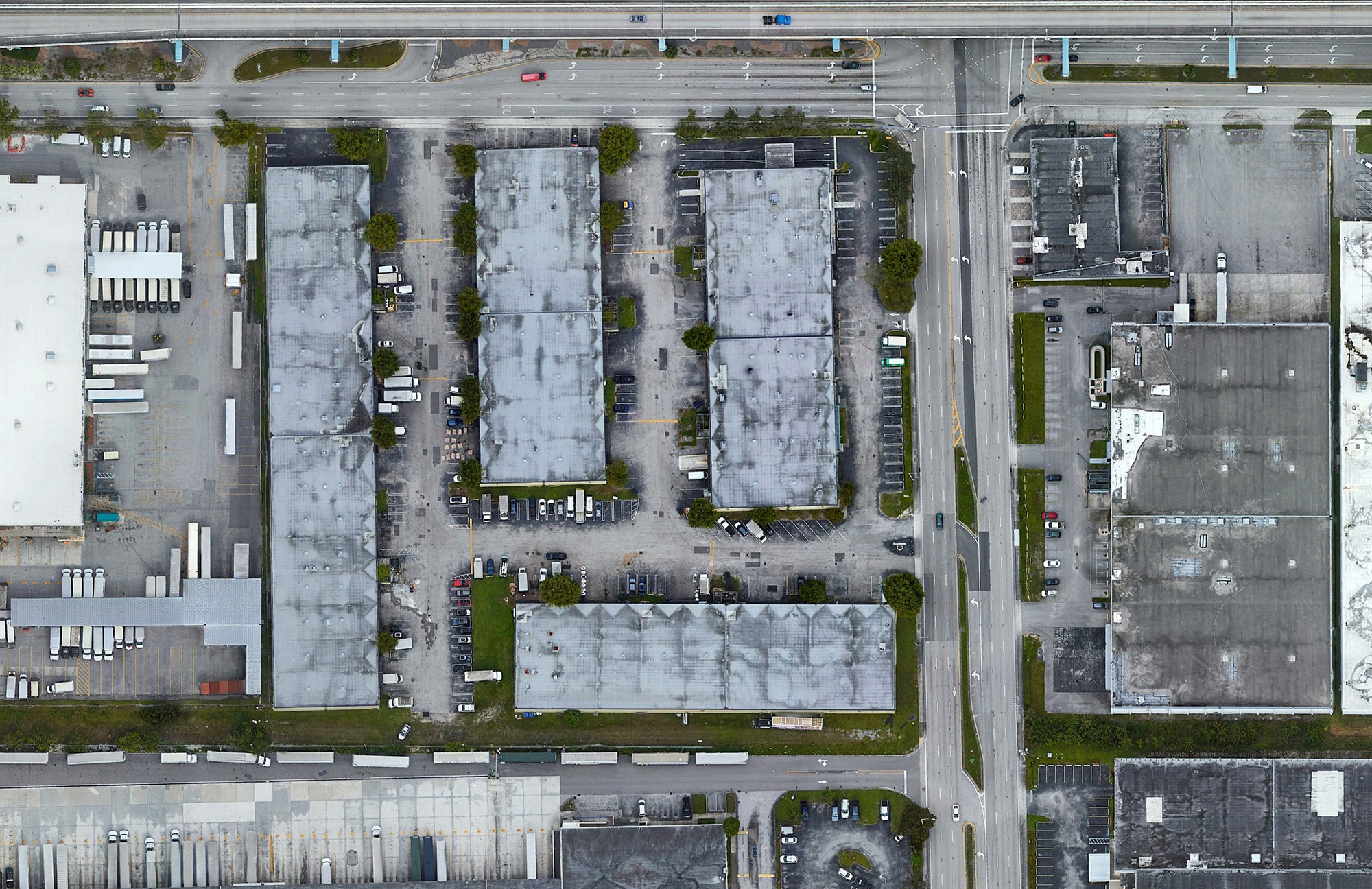 A satellite view of 7200 Northwest 25th Street, Miami.
