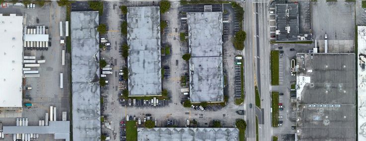 A satellite view of 7200 Northwest 25th Street, Miami.