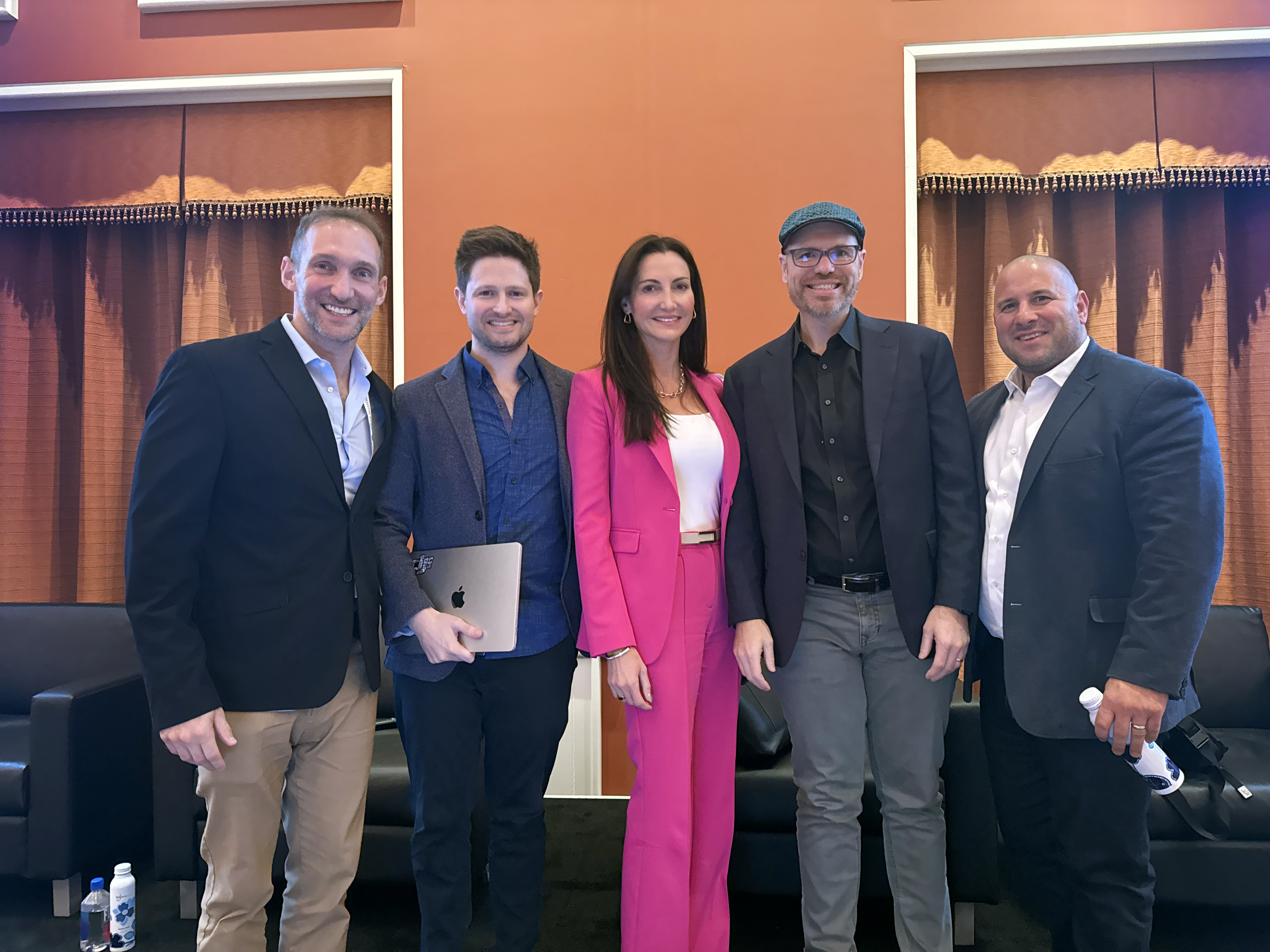 Data and AI panel featuring from left to right Ethan Chernofsky, Edward Cohen, Karly Iacono, James Cook and Chris Ressa.
