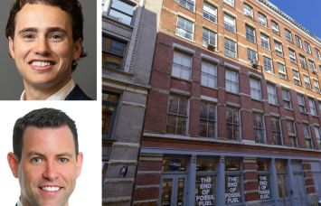 Newmark's Adam Spector (top) and Steven Rotter, and 109 Wooster Street.