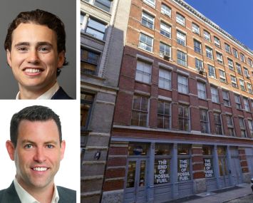 Newmark's Adam Spector (top) and Steven Rotter, and 109 Wooster Street.