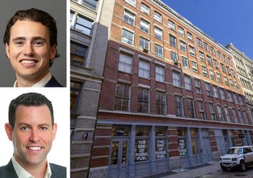 Newmark's Adam Spector (top) and Steven Rotter, and 109 Wooster Street.