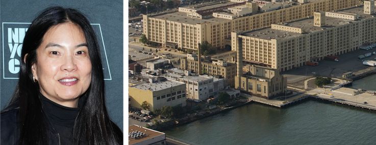 Mayor Zohran Mamdani (top), NYCEDC Interim President & CEO Jeanny Pak, and Brooklyn Army Terminal.