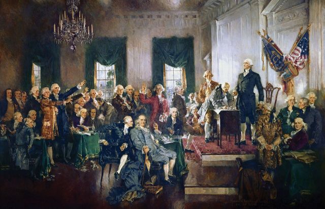 “Scene at the Signing of the Constitution of the United States,” painting by Howard Chandler Christy.